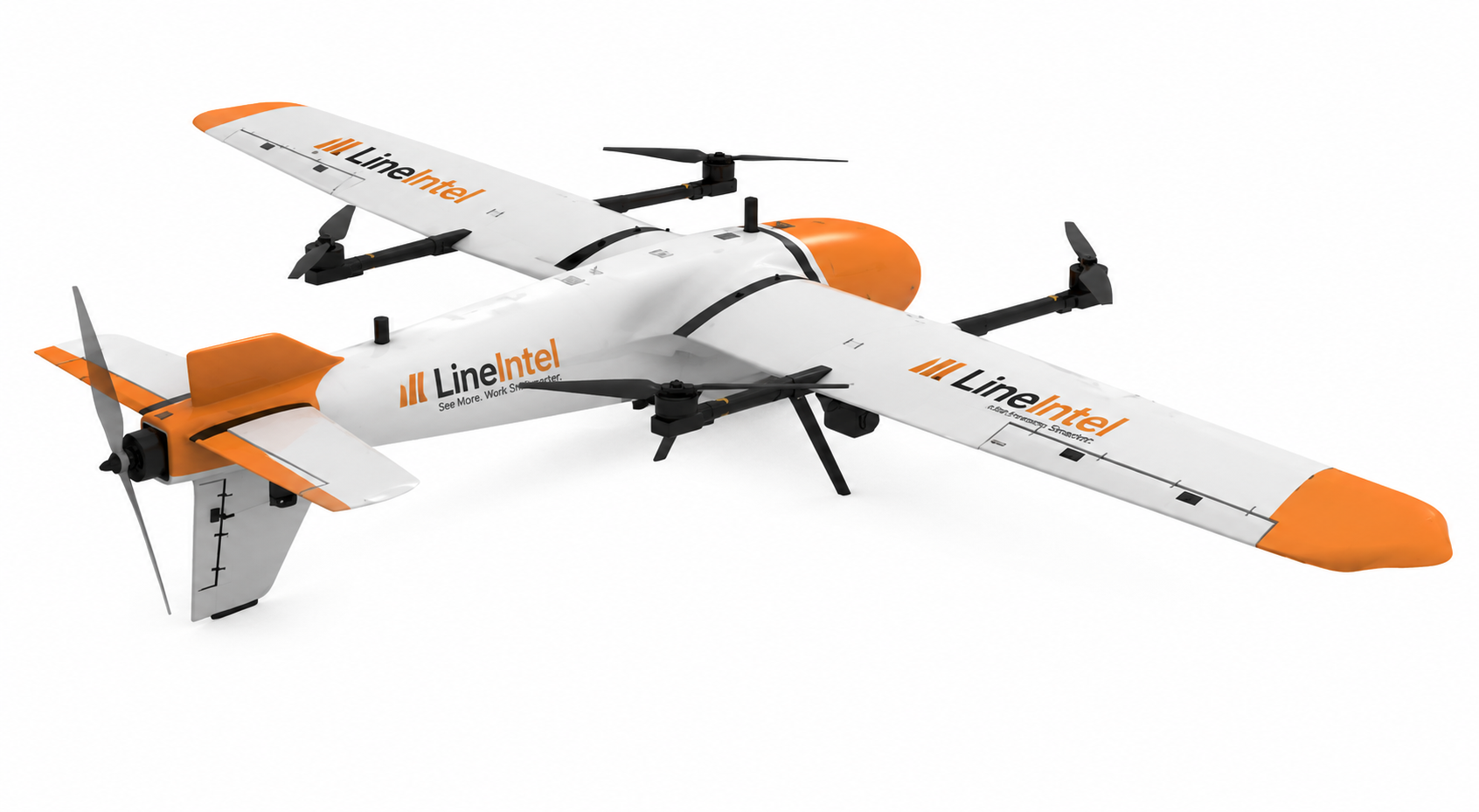 LineWalker concept aircraft with LineIntel branding